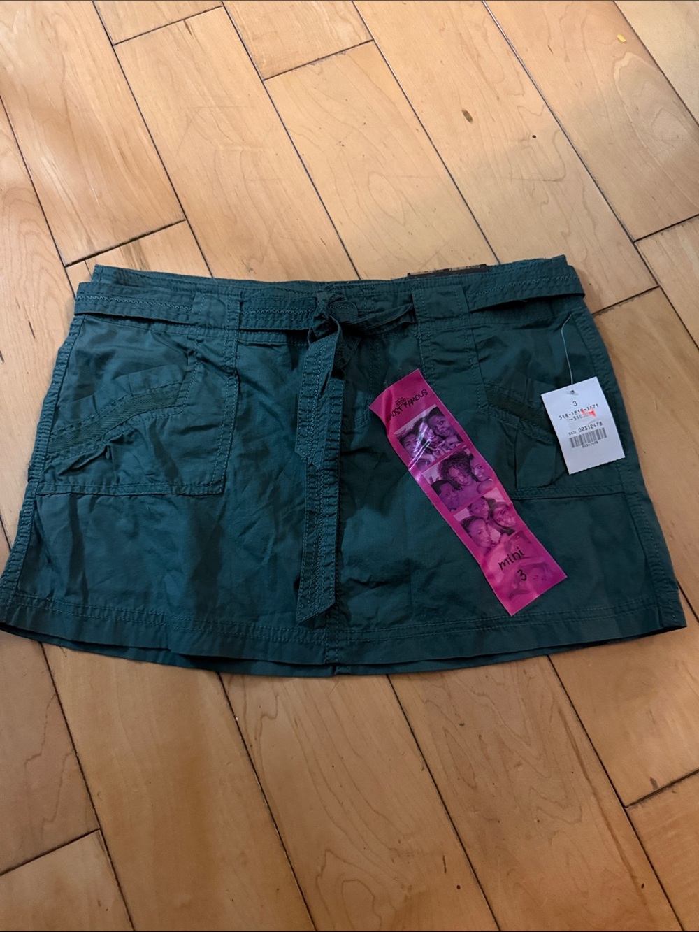 Almost Famous Teal Mini Skirt with Tie Waist